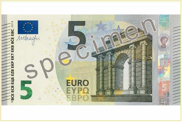 Le nouveau billet de 5 euros sera mis en circulation à compter du 2 mai 2013