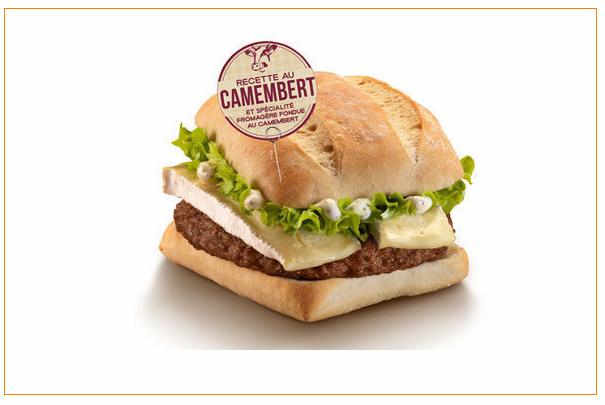 McDonald’s inaugure ce 12 février 2013 le premier burger au camembert