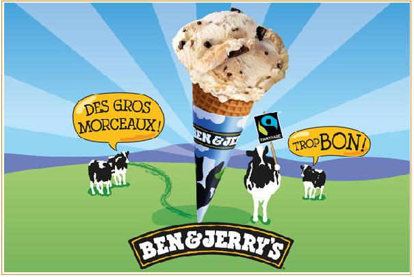 Dégustations gratuites de glaces Ben & Jerry’s mardi 9 avril 2013