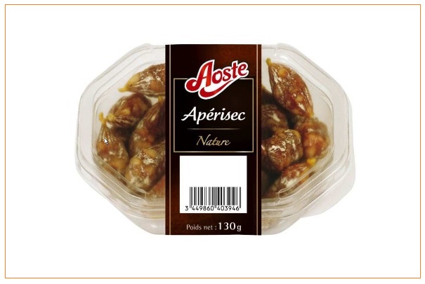 Rappel de saucissons secs pur porc Aperisec de marque Aoste vendus chez Auchan