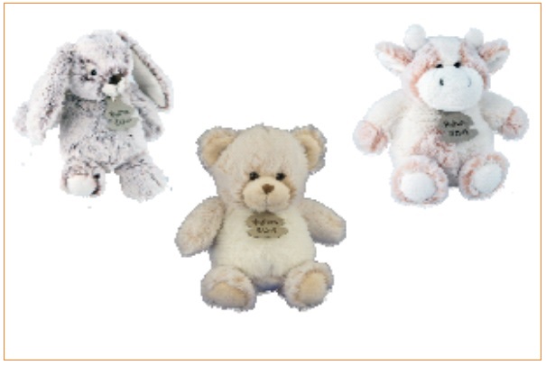 Rappel de peluches lapins, ours et vaches Z’Animoos Boule vendus chez Picwic