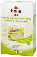 Rappel de bouillie de Millet Pomme-Poire Bio de marque HOLLE